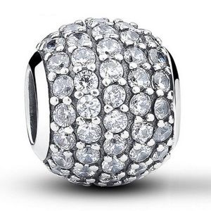 retired silver pandora pave lights charm